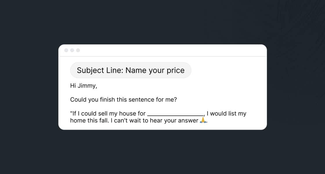 Name Your Price, Real Estate Seller Marketing Strategy