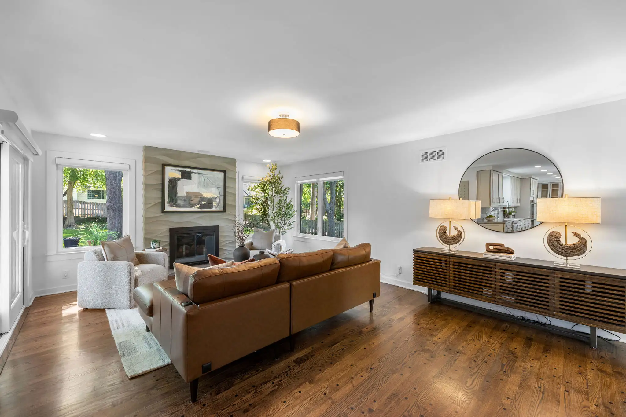 Family room with fireplace, Apple Valley Estates, Overland Park KS