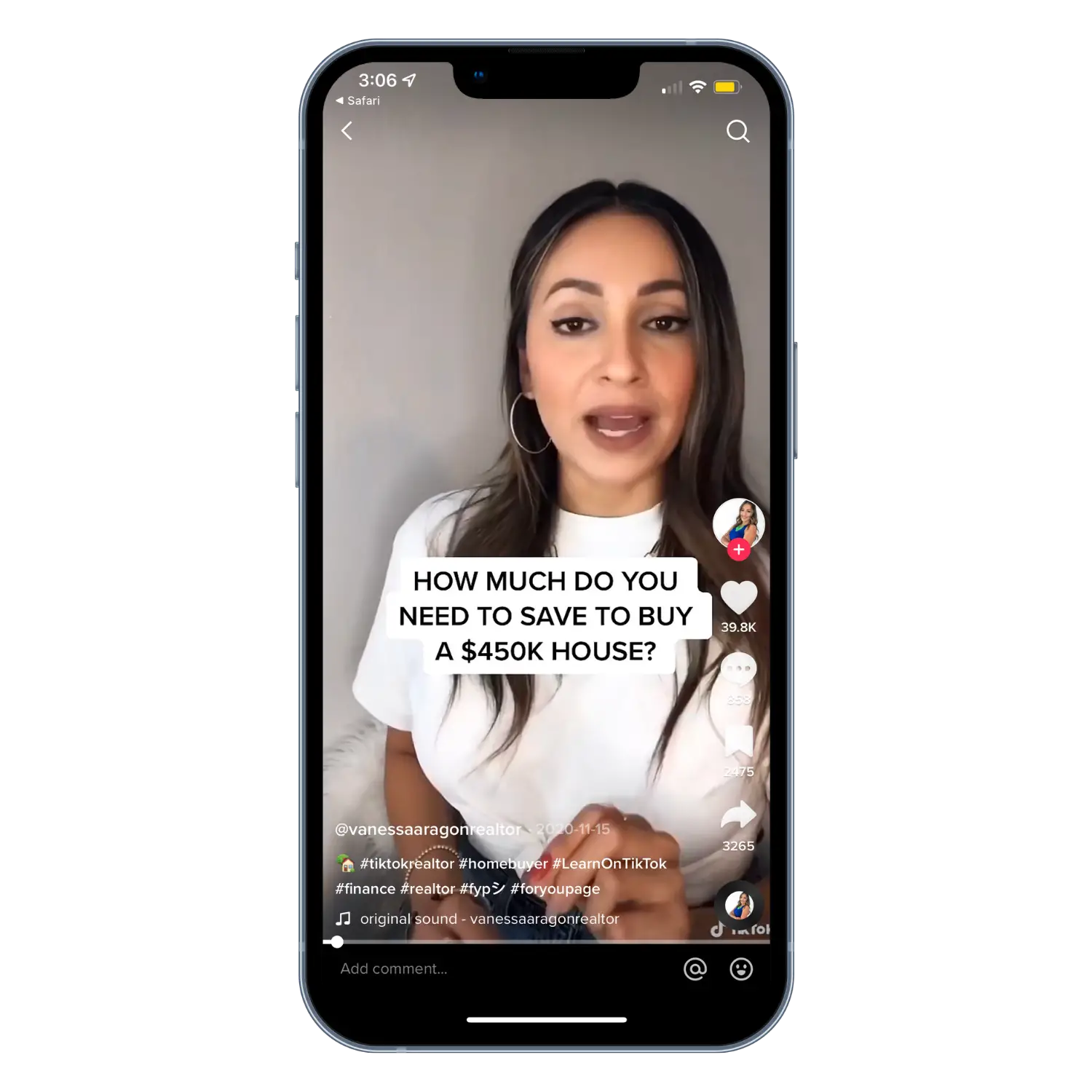 Tiktok Real Estate Strategy, How much do you need to save to buy a home?