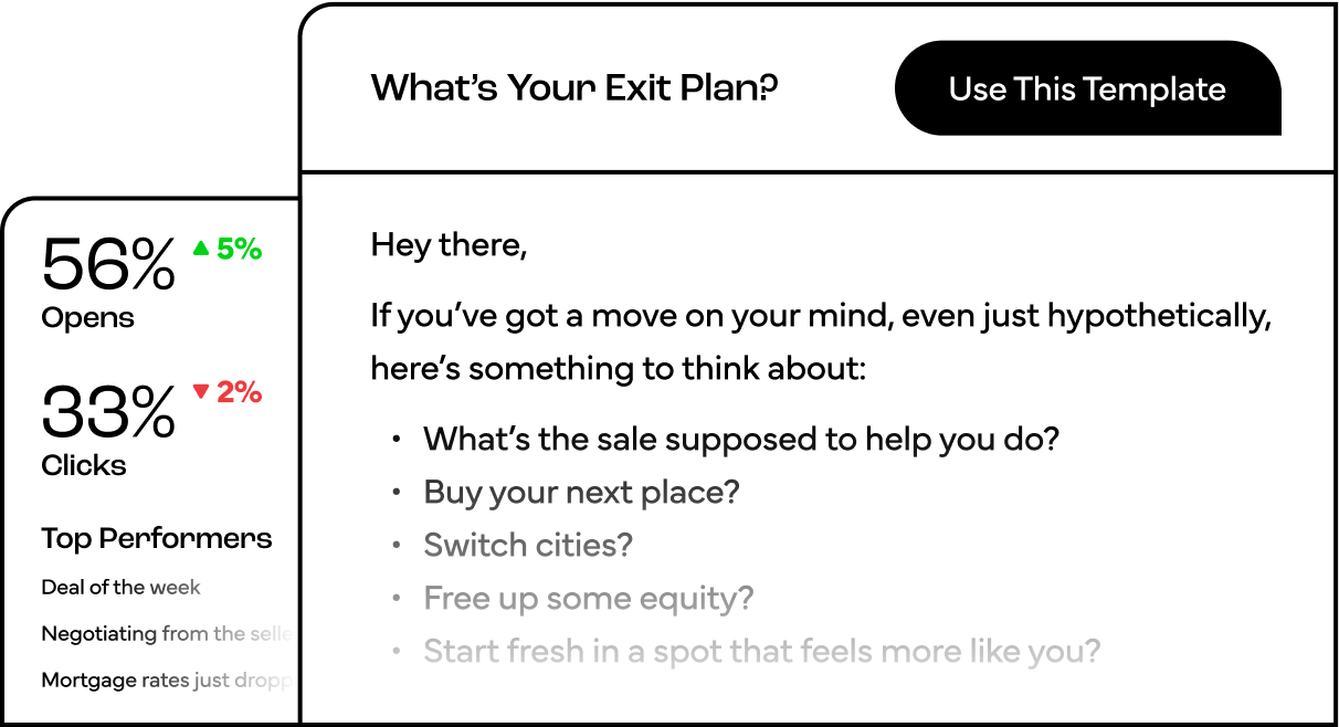 Customize and build email campaigns for Real Estate marketing