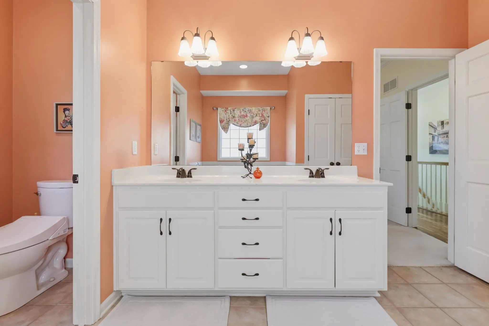 Primary bath with double vanity