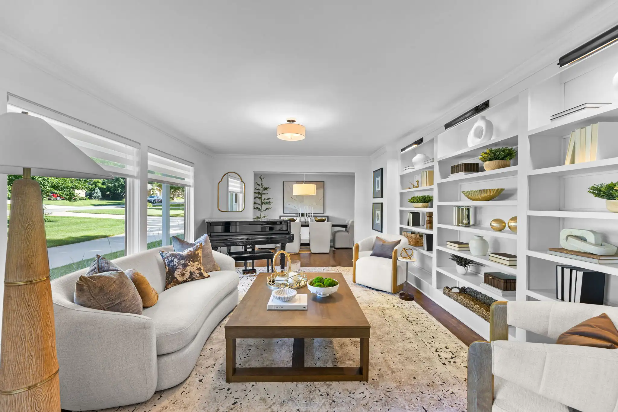 Formal living room in 9823 Rosewood Dr, Overland Park KS home