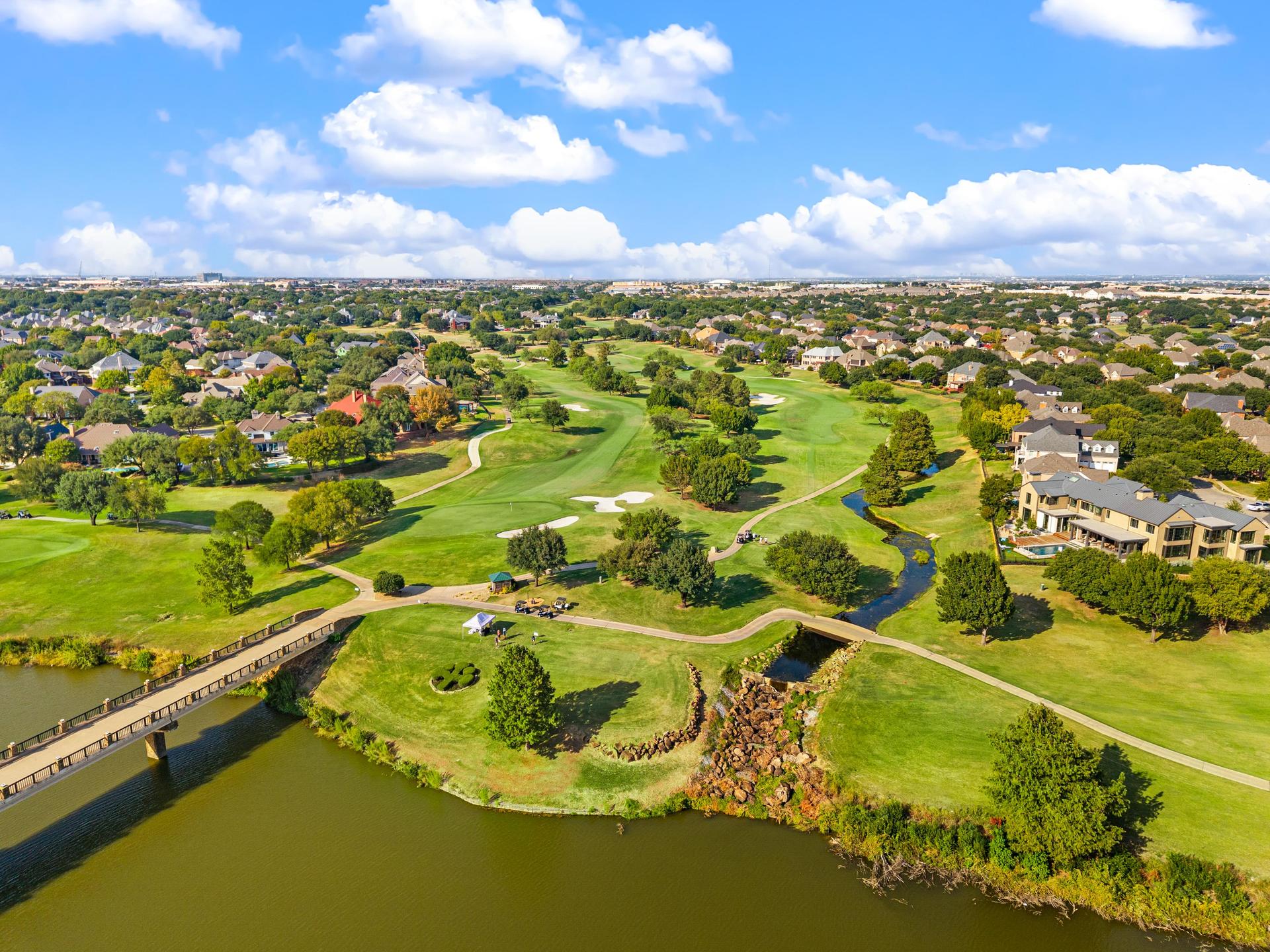 Hackberry Creek Golf Course and community landscape near 7626 Lakecrest Circle