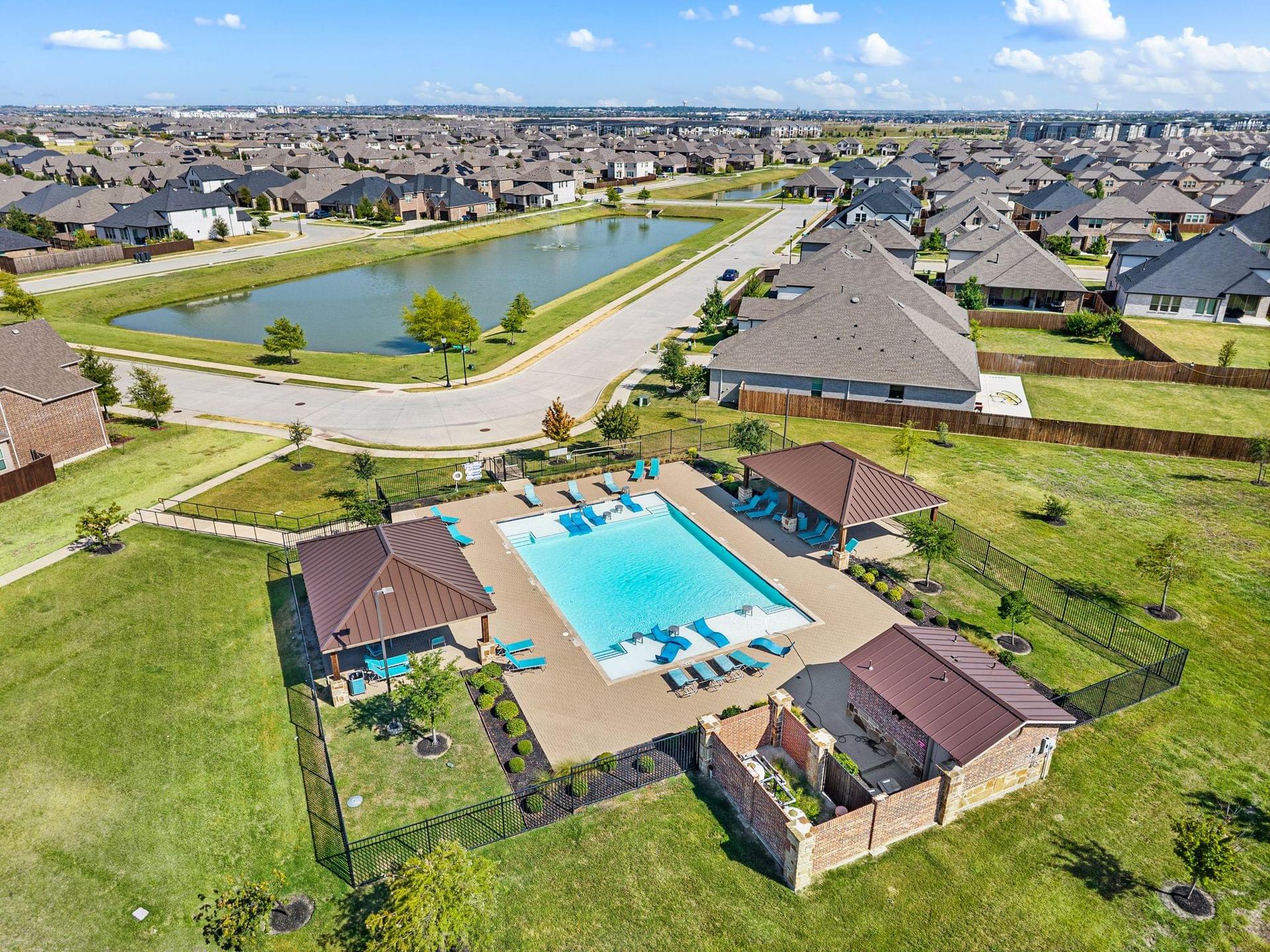 Spacious fenced backyard at 4201 Rainwater Creek Way