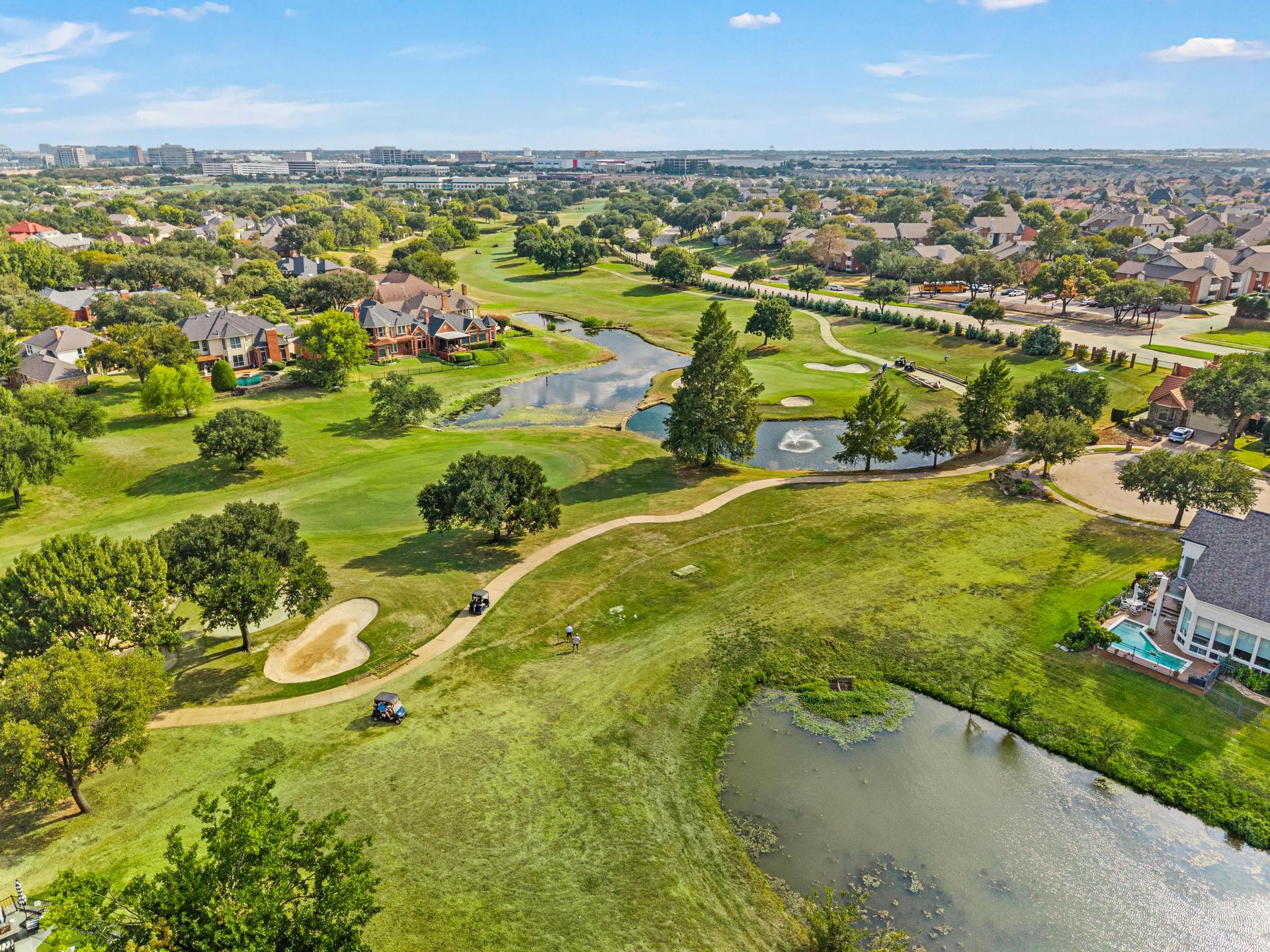 Hackberry Creek Golf Course and surrounding fairways near 7626 Lakecrest Circle