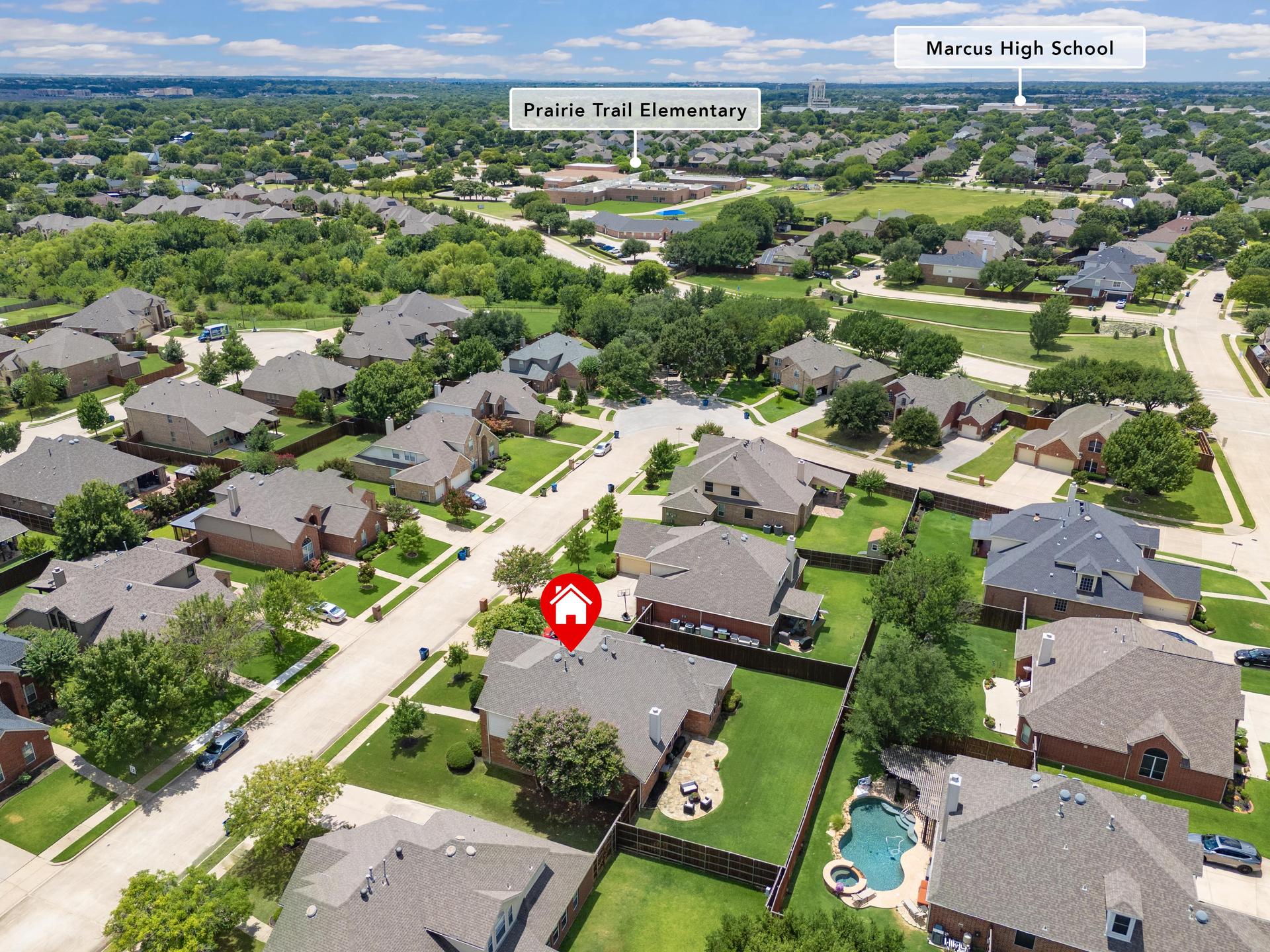 Aerial view of Stone Hill Farms neighborhood