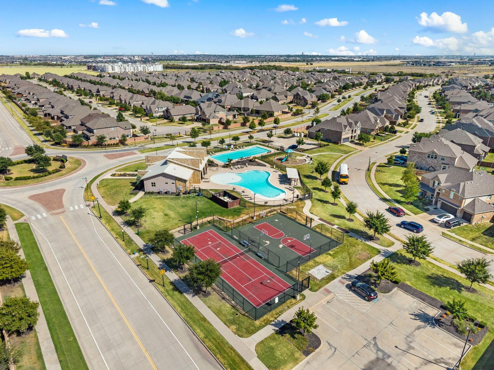 Backyard and outdoor area at 4201 Rainwater Creek Way in Celina, Texas
